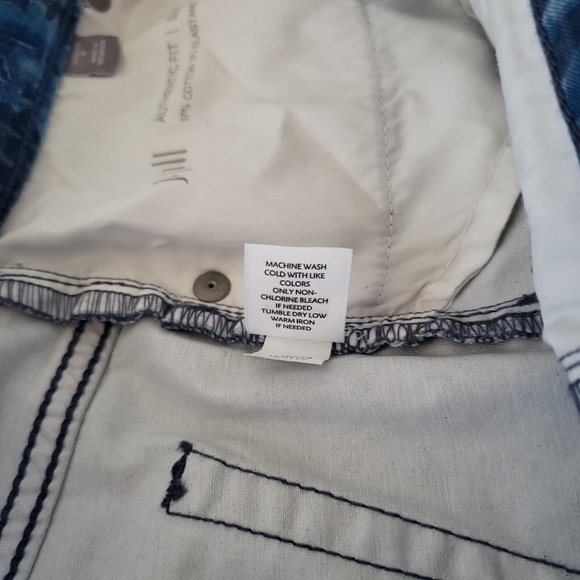 J Jill Jeans Women's Blue Floral Authentic Fit Slim Stretch Straight Leg Classic - Picture 6 of 7